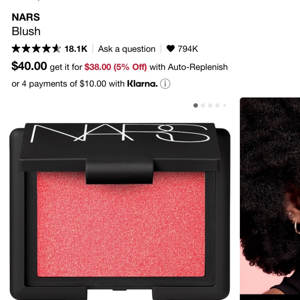 Best seller nars orgasm blush